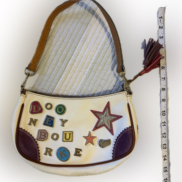 Dooney & Bourke White and Brown Shoulder Bag with Playful Design - Picture 3 of 3